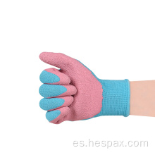 Guantes de jardinería de espuma de goma de poliéster para niños Hespax